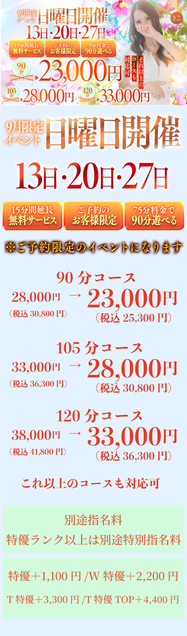15分延長イベント