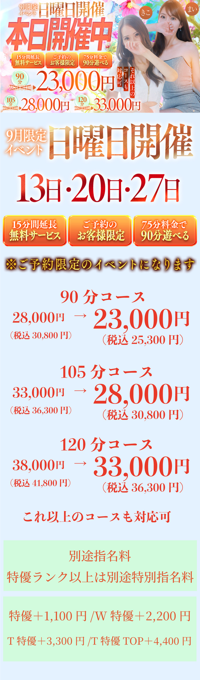 15分延長イベント